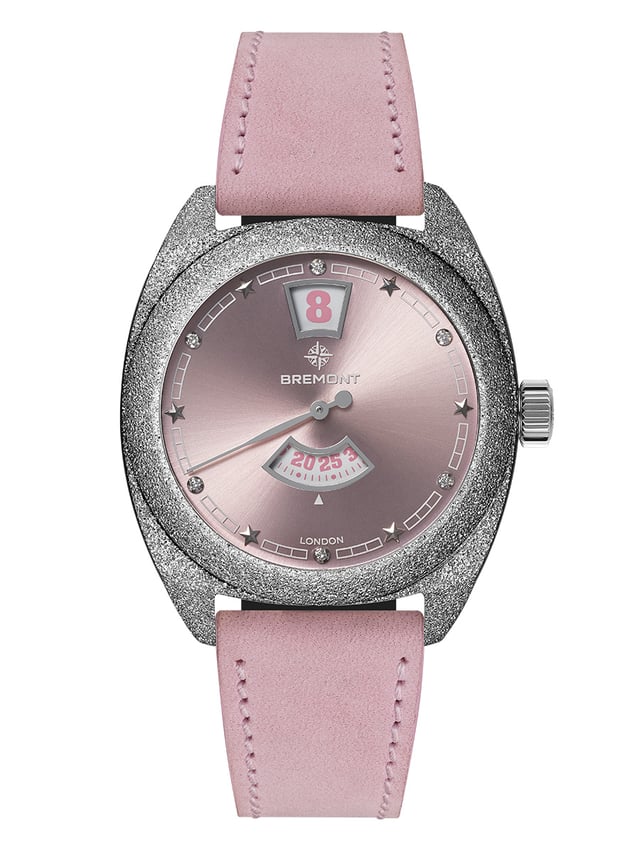 Bremont Terra Nova Jumping Hour 35mm Frosted Pink: Front