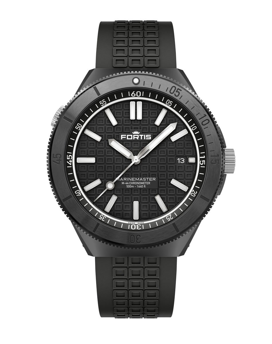 Fortis: Marinemaster M-44 DLC Gravity Black, front