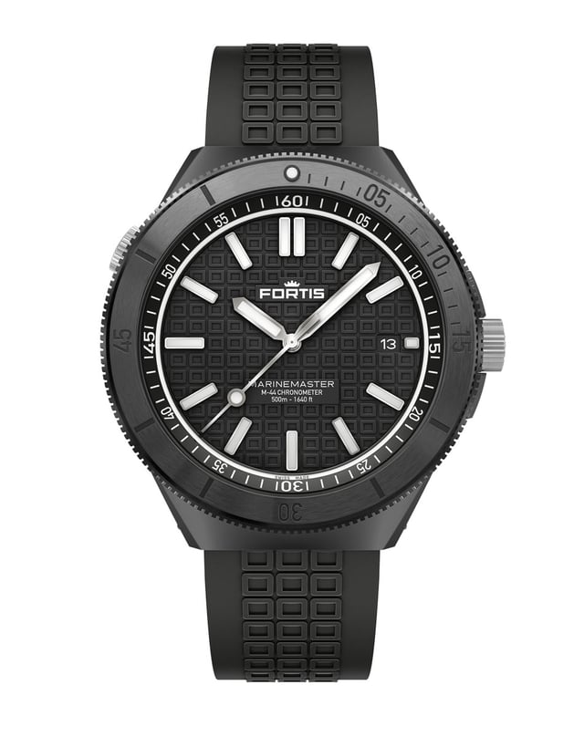 Fortis: Marinemaster M-44 DLC Gravity Black, front