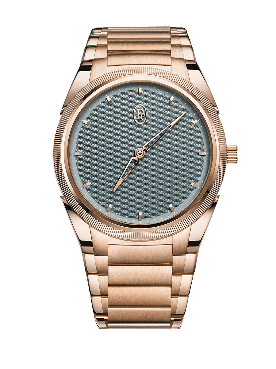 Parmigiani Fleurier Tonda PF Micro-Rotor Agave Blue, Pink Gold, front
