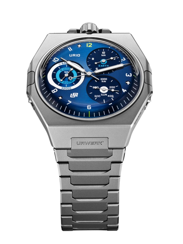 Urwerk UR-10 Spacemeter Blue, Front