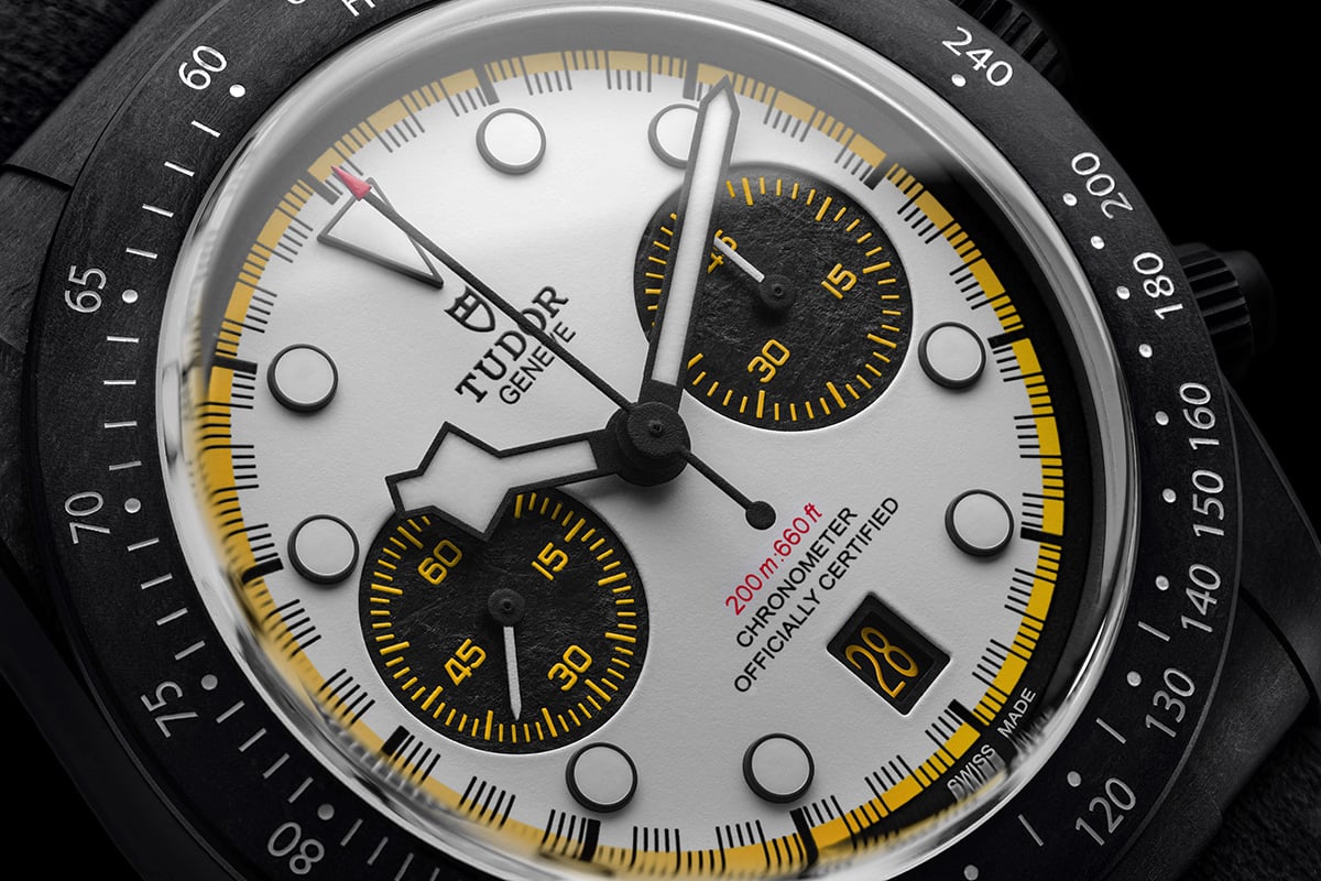 Tudor: Black Bay Chrono Carbon 26, dial