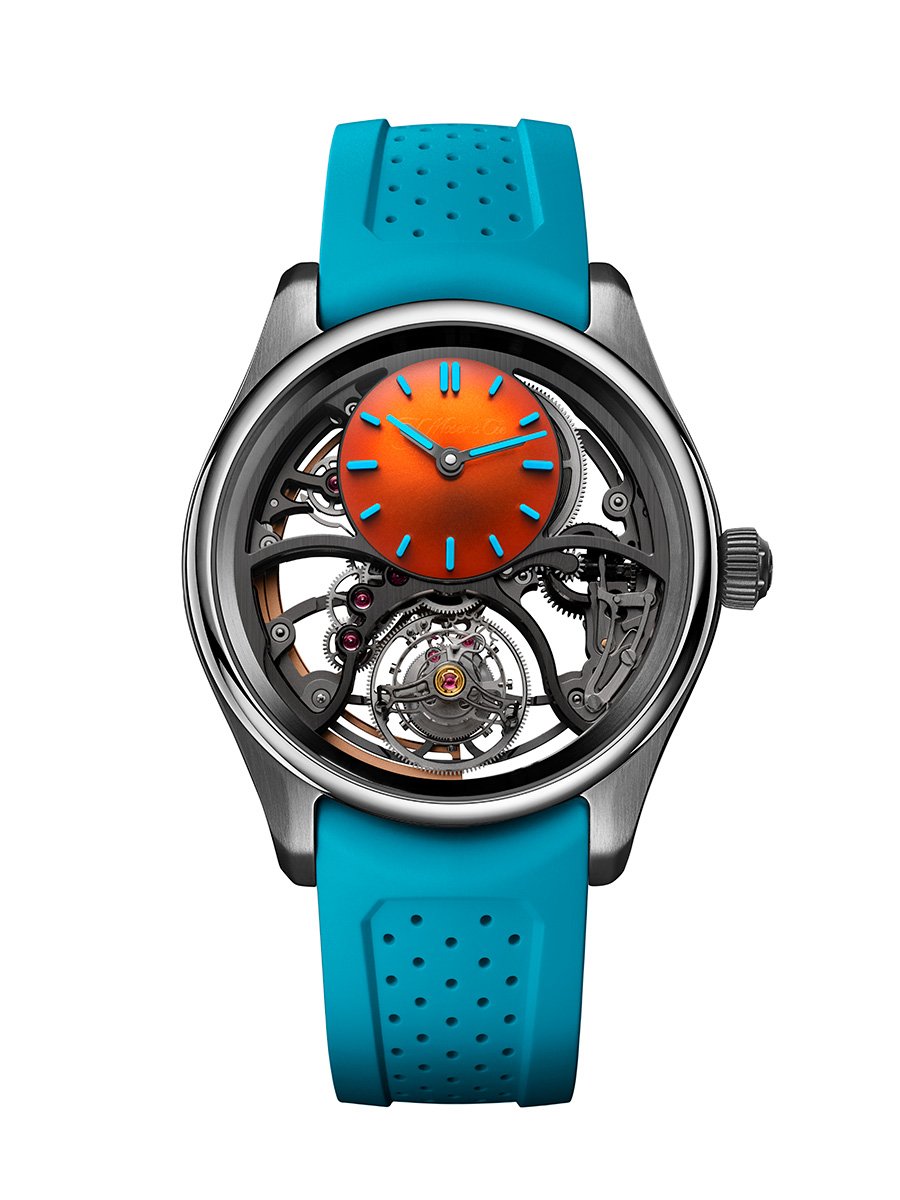 H_Moser_Pioneer_Cylindrical_Tourbillon_Skeleton_ST_Spiced_Aqua soldat white background