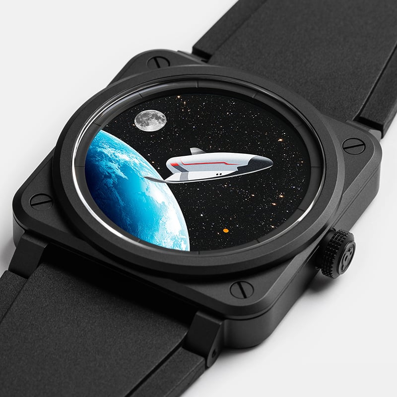 Bell & Ross BR-03 Space Mission: dial
