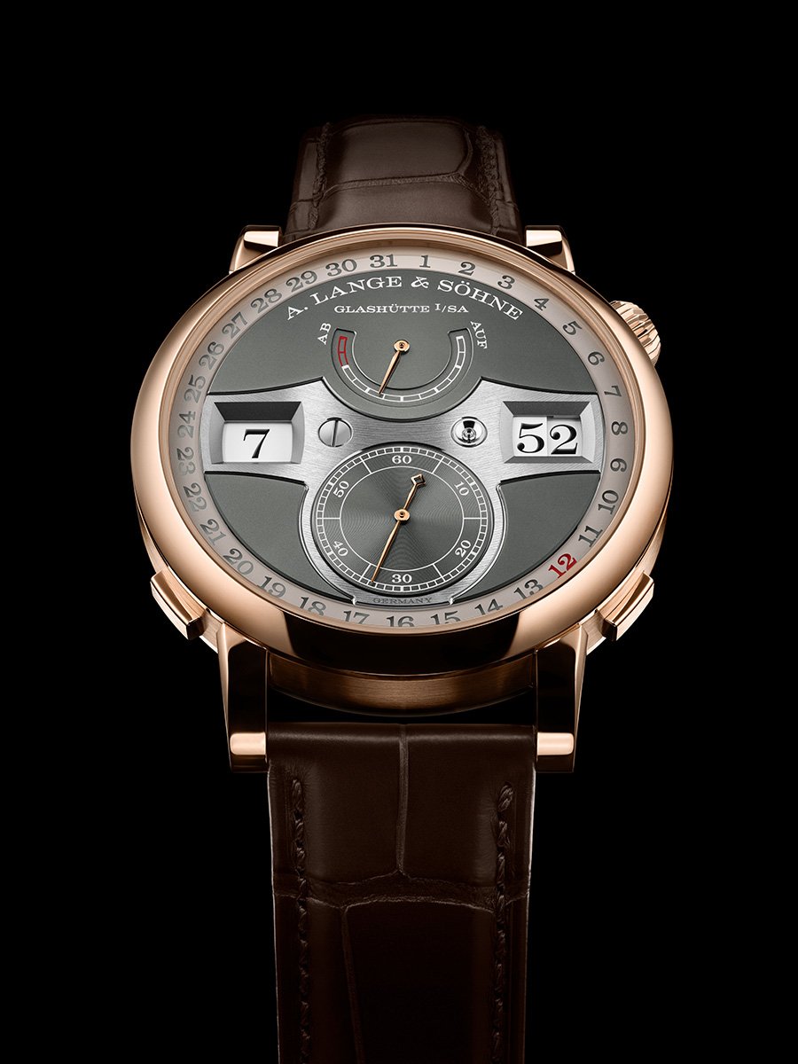 A. Lange & Soehne Zeitwerk Date Pink Gold front