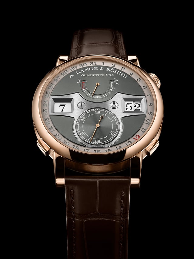 A. Lange & Soehne Zeitwerk Date Pink Gold front