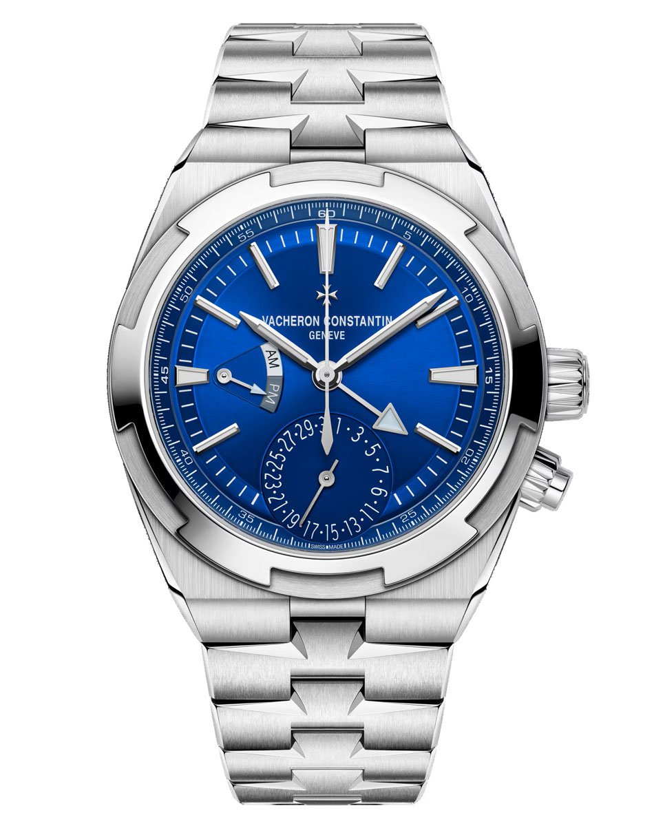 Vacheron Constantin: Overseas Dual Time stainless steel with blue dial