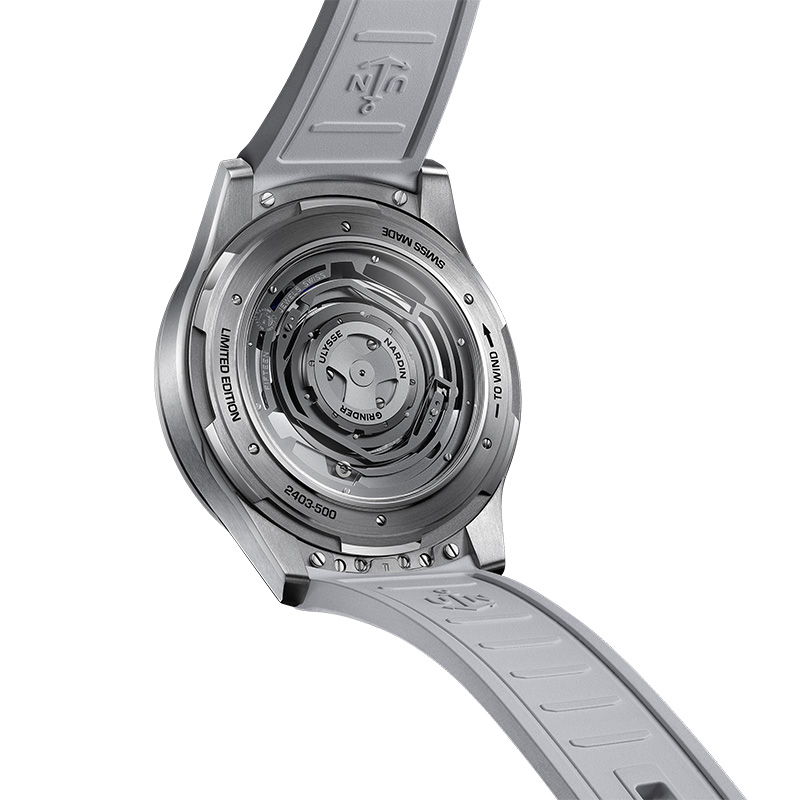 Ulysse Nardin Freak One Blue Guilloche: case back
