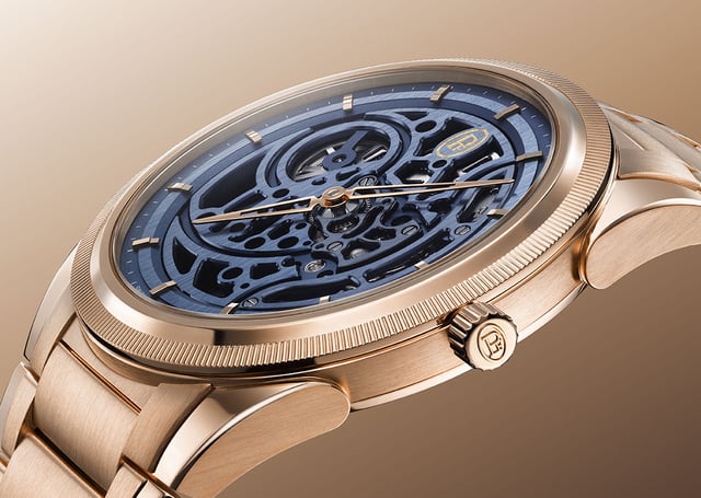Parmigiani Fleurier Tonda PF Skelett Roségold Milano Blue: Titel