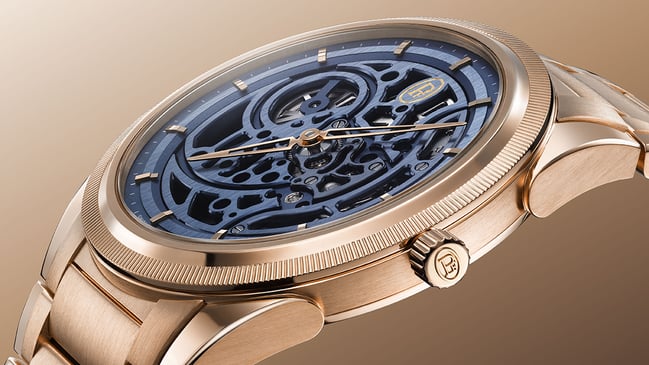 Parmigiani Fleurier Tonda PF Skelett Roségold Milano Blue: Titel