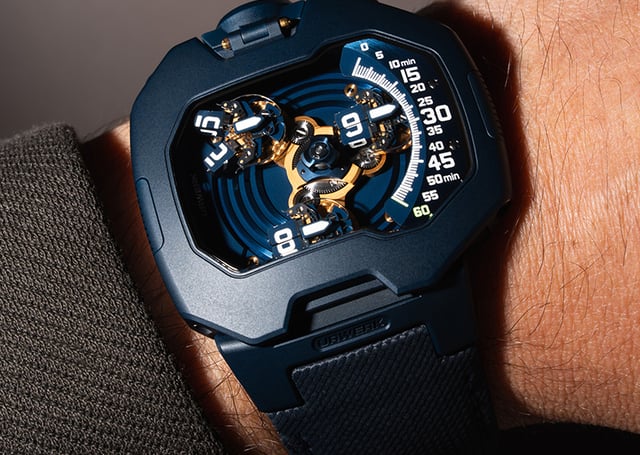 Urwerk UR-120 Blue Planet: wrist, title