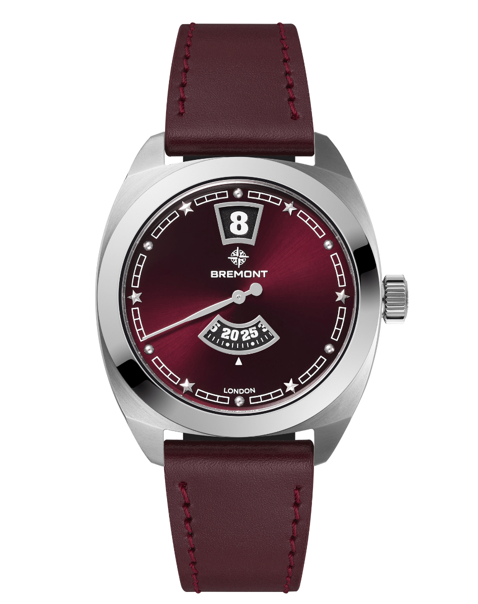 Bremont Terra Nova Jumping Hour 35mm Burgundy: Front