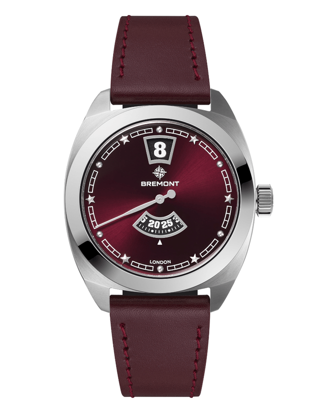 Bremont Terra Nova Jumping Hour 35mm Burgundy: Front