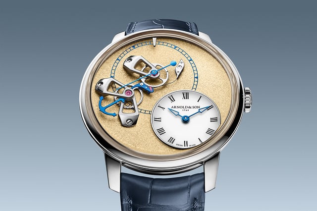 Arnold & Son DSTB Stop-Second Platinum Kingsand: dial