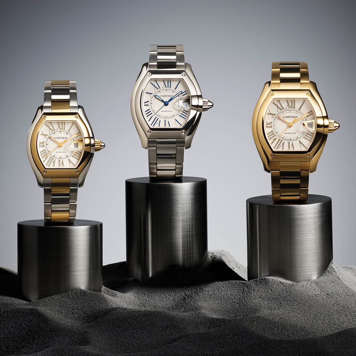 Cartier Roadster, three watches