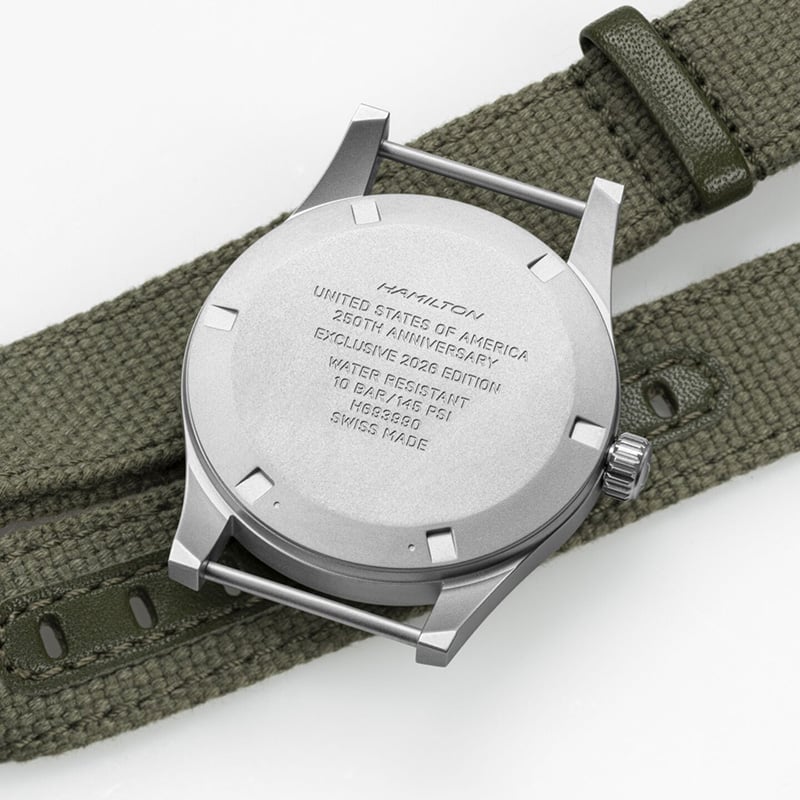 Hamilton Khaki Field Mechanical 36mm, case back
