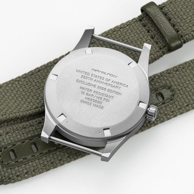 Hamilton Khaki Field Mechanical 36mm, case back