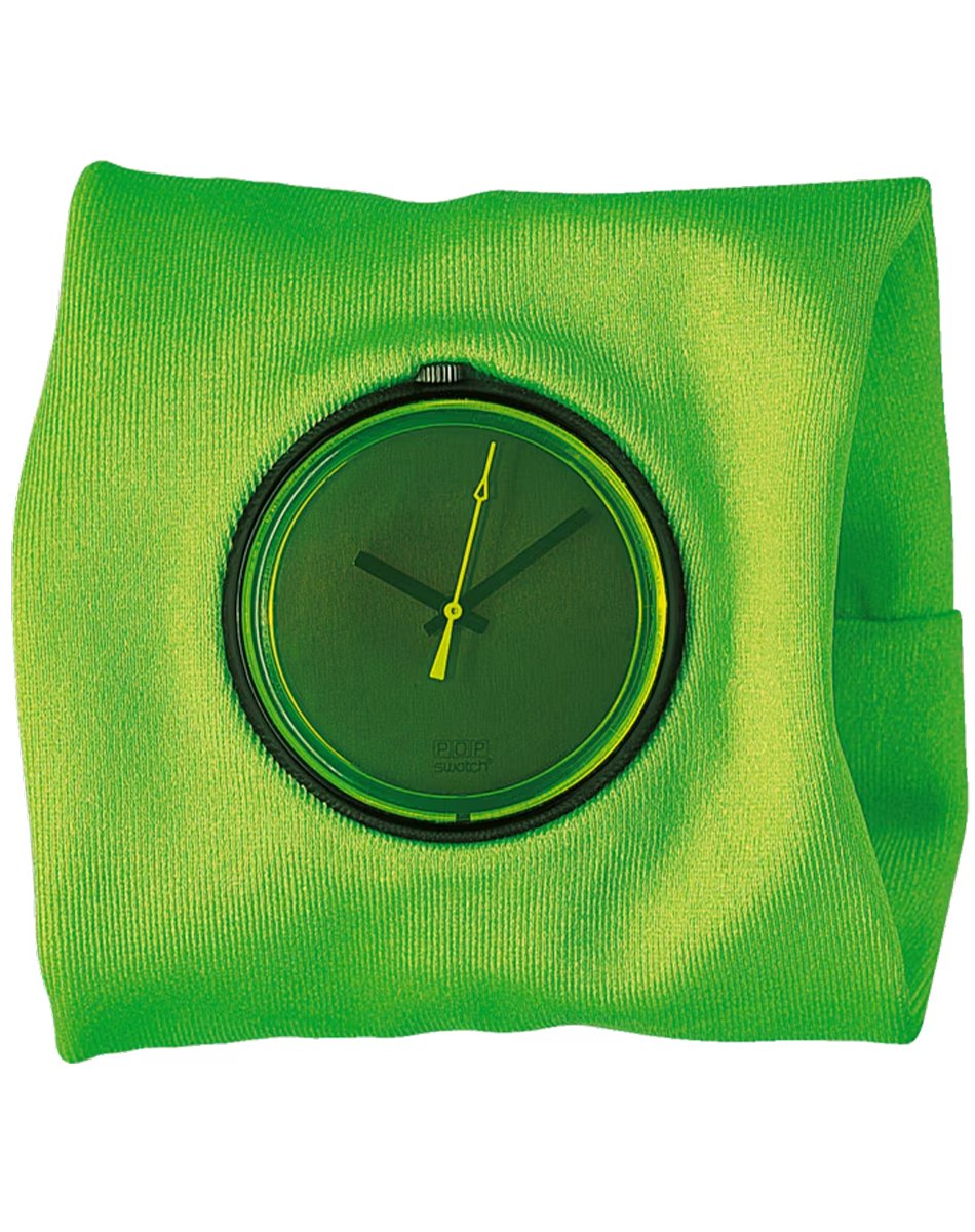 Pop collection by Swatch, colorful watch with quartz movement