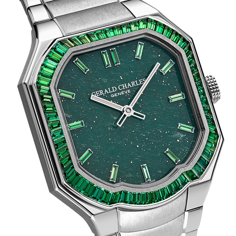 Gerald Charles Masterlink Gem Set Stone dial Green Aventurine dial: dial