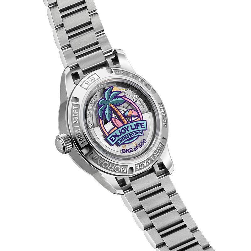 Norqain Freedom GMT Enjoy Life “Holiday” Limited Edition: case back