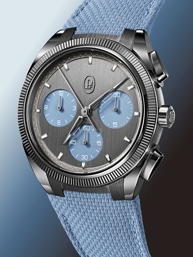 Parmigiani Fleurier Tonda PF Sport Chronograph Ultra-Cermet Mineral Blue: dial