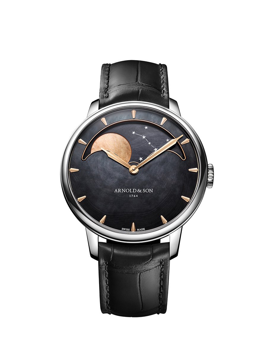 Arnold & Son Perpetual Moon 41.5 Steel Colours of the Moon, ref. 1GLBS.M02A.C672S: Front