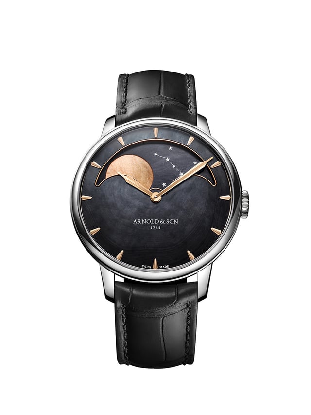 Arnold & Son Perpetual Moon 41.5 Steel Colours of the Moon, ref. 1GLBS.M02A.C672S: Front