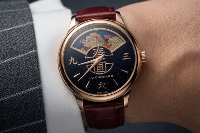 WatchTime-Chopard-L.U.C-Essence-of-Shunga: wrist, title
