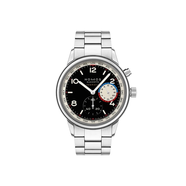 Nomos Glashütte Club Sport neomatik Worldtimer dark: Front