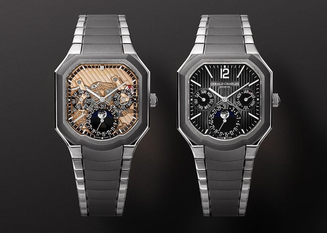 Gerald Charles: Masterlink Perpetual Calendar, two watches, title