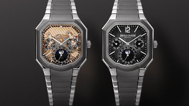 Gerald Charles: Masterlink Perpetual Calendar, two watches, title