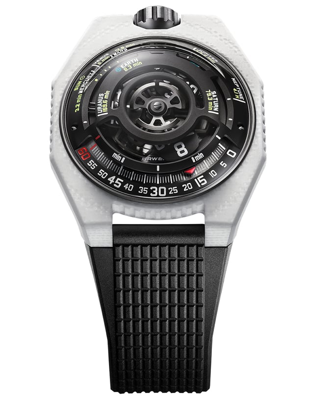Urwerk - UR-100V LS Ceramic "LightSpeed", unusual ceramic watch