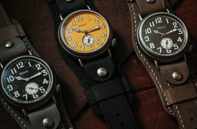 he three options of the Vario x RZE trench watches