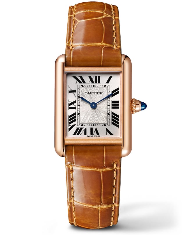 Cartier Tank, dress watch in gold with manual winding movement