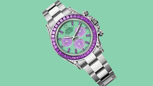 Rolex – Four Seasons, Daytona made of precious metal with gemstone embellishments