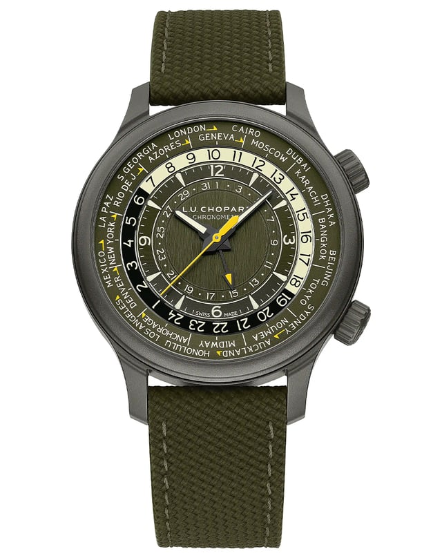 Chopard – L.U.C Time Traveler One, travel watch with a dark, tactical appearance