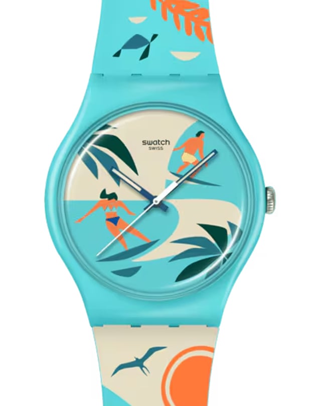 Swatch – Hawai‘i Nei, colorful quartz watch made of plastic
