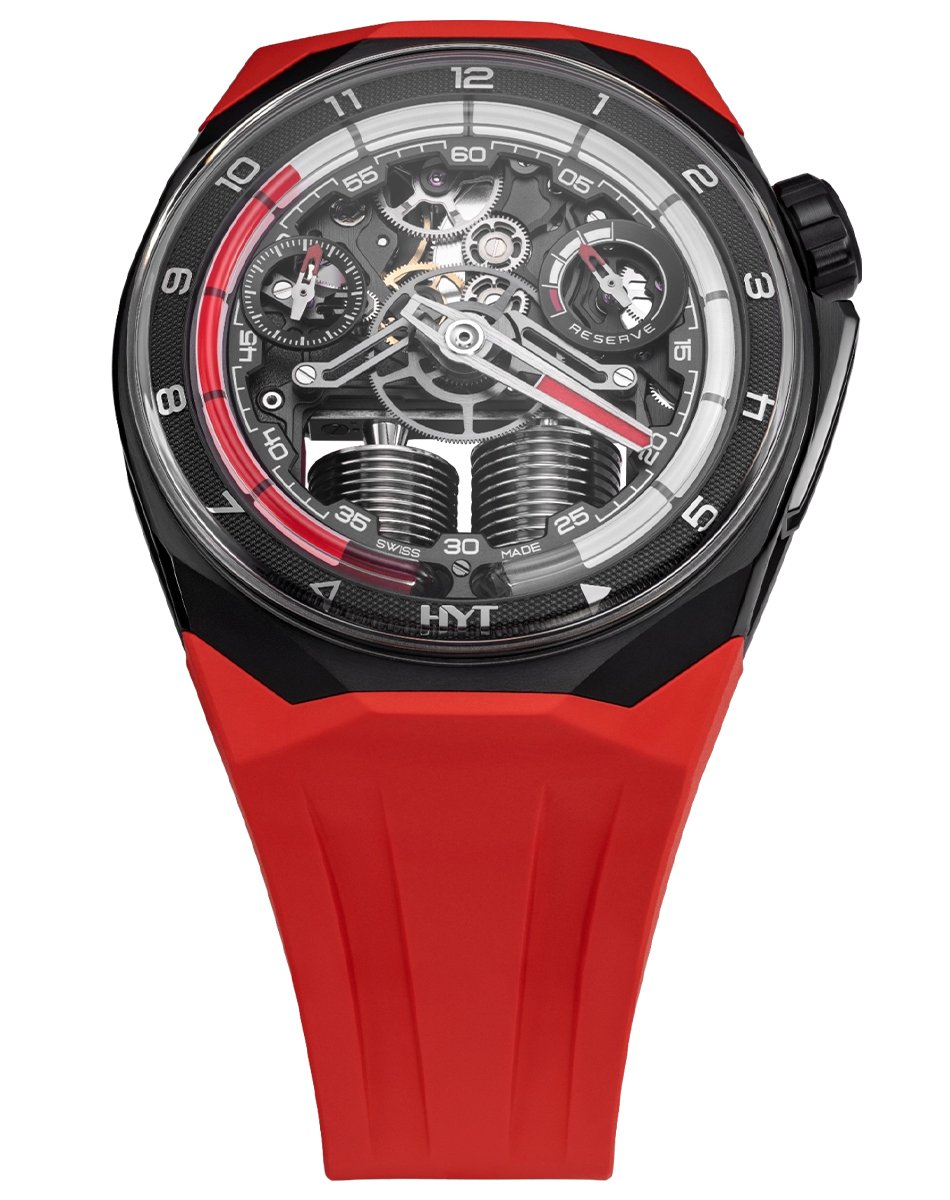 HYT S1 Color Editions, colorful watch with fluid time display