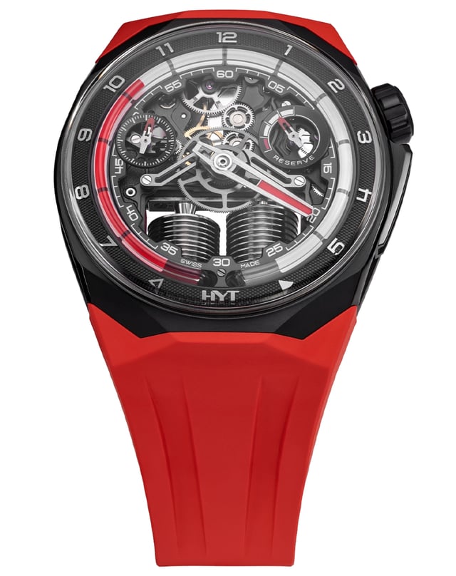 HYT S1 Color Editions, colorful watch with fluid time display