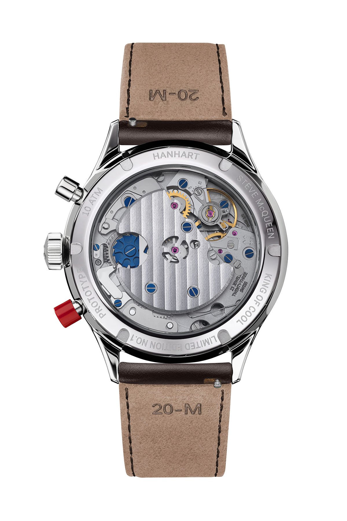 Hanhart 417 ES Steve McQueen Limited Edition No. 1: case back