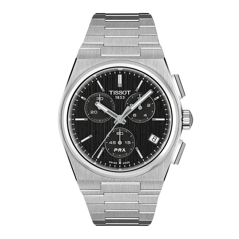 Tissot PRX Quartz Chronograph T137.417.11.051.00: Front