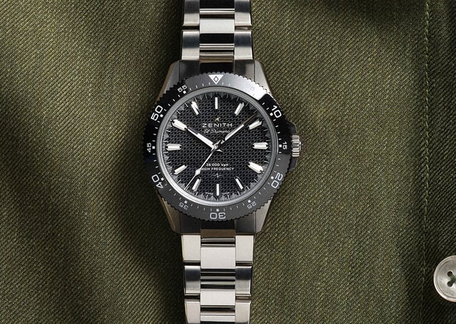 Zenith Chronomaster Solo Sport, steel watch on fabric