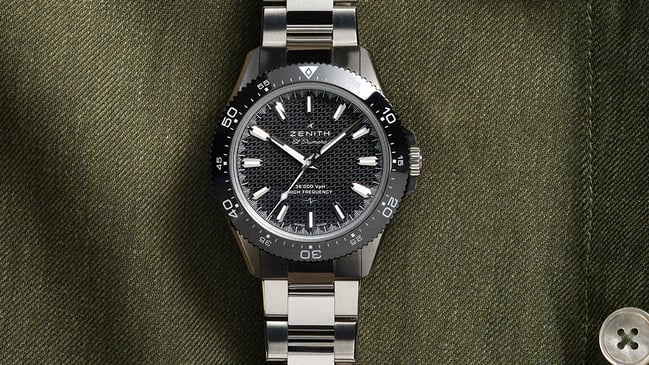 Zenith Chronomaster Solo Sport, steel watch on fabric
