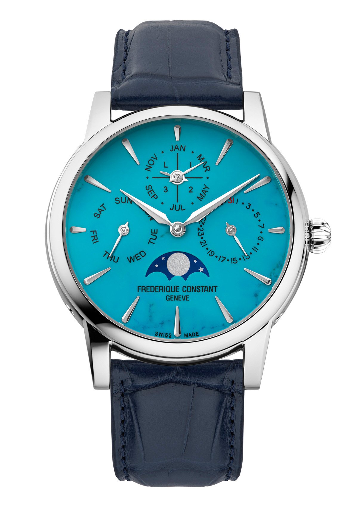 Frederique Constant Classic Perpetual Calendar Manufacture & Turquoise: Front