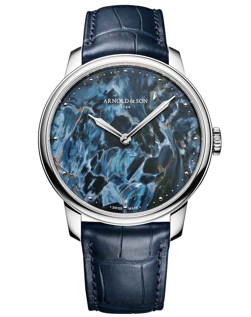 Arnold & Son – HM Pietersite, dress watch with stone dial and mechanical movement