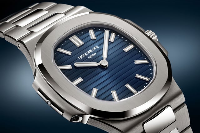 Patek Philippe Nautilus, platinum watch with in-house caliber