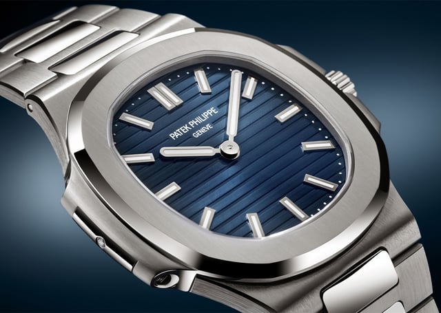 Patek Philippe Nautilus, platinum watch with in-house caliber
