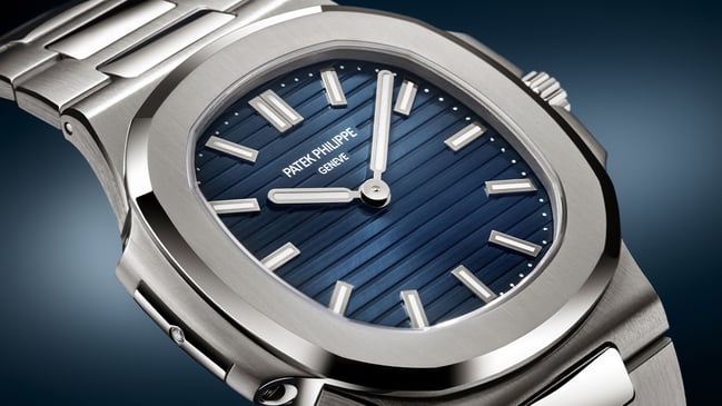 Patek Philippe Nautilus, platinum watch with in-house caliber