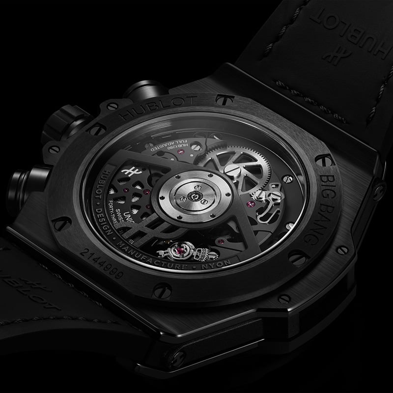 Hublot: Big Bang Reloaded All Black, case back