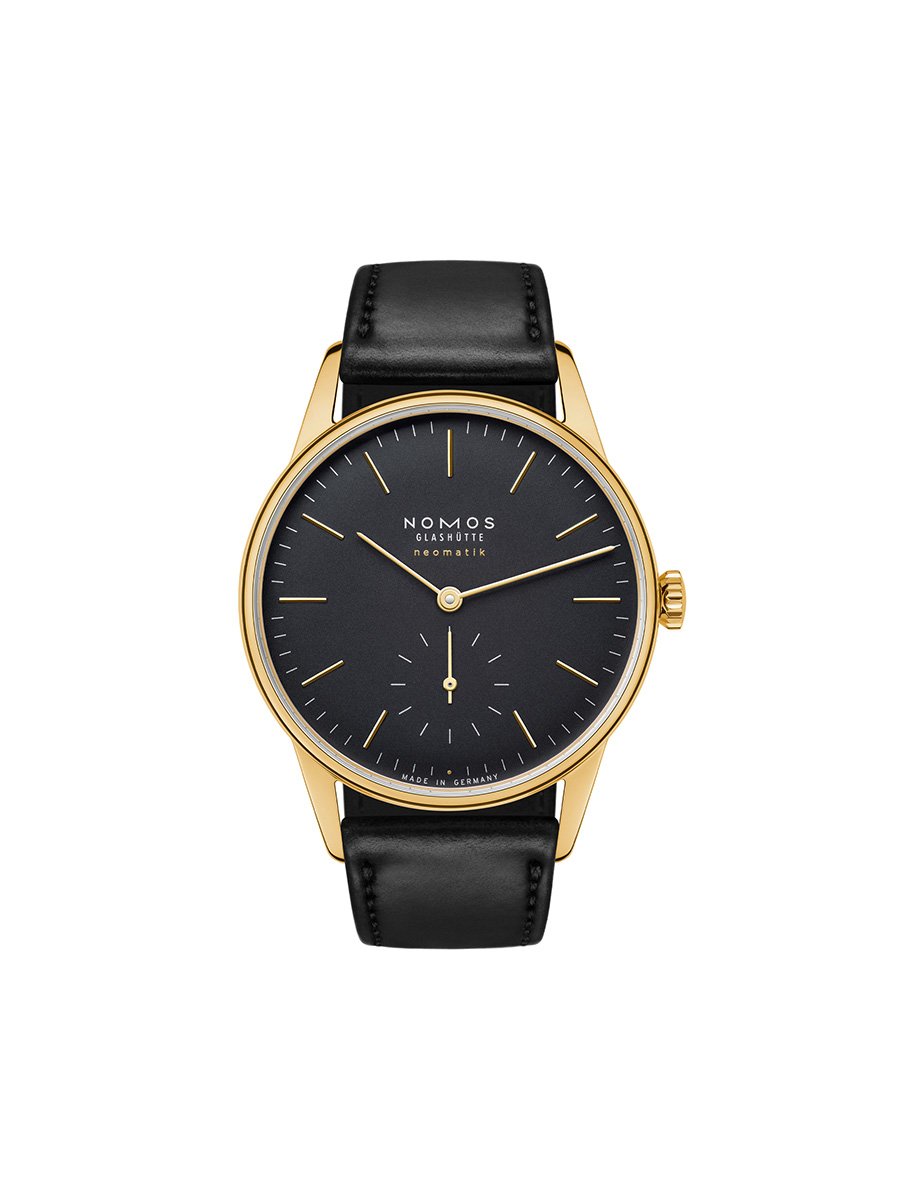 Nomos Glashütte Orion Gold neomatik new black: Front